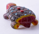 Multi-colored Rainbow Zuni Turtle Fetish by Reynold Lonasee 5L09J