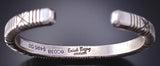 Silver Navajo Hand-filed Men's Bracelet by Erick Begay 6C03B