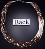 18" Multistone Santo Domingo Heishi 10-Strand Necklace by Ramona Bird 6H06W