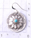 Silver & Turquoise Navajo Concho Earrings by Joan & Ryan Begay 5G18A