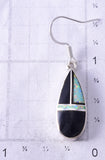 Silver & Onyx Multistone Navajo Inlay Earrings by James Manygoats 5G16E