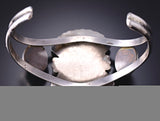Vintage Silver & Turquoise Navajo Handmade Fan Bracelet 6D28L