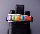 Size 5 Inlay Navajo Multistone Ring by Alfred Tsosie 3E18A