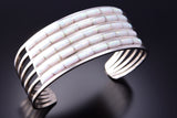 Silver & Opal Zuni Inlay Open Bracelet Cuff by Anson Wallace 6J30M