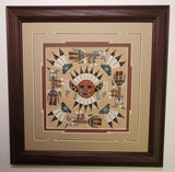 Navajo Sandpainting by Glen Nez - Sun and Yei-Bi-Chei 5J08E
