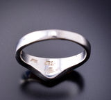 Size 9 Silver & Turquoise Multistone Navajo Inlay Ring by TSF 3L07S