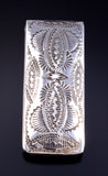 Silver Navajo Handmade Rug Design Money Clip by Shirley Skeets 5L25M