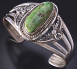 Vintage Silver & Turquoise Navajo Handmade Bracelet by Edison Etsitty 5G12G