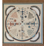Navajo Sandpainting by Rosie Yellowhair - Fire Dance - 6D02T