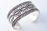 Silver Navajo Handmade Sky Clouds Bracelet by Erick Begay 3H21E