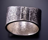 Size 8-3/4 Silver Navajo Tufacast The Lamb of God Ring - Darryl Dean Begay 5B19X