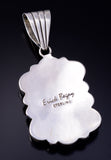 Silver & Golden Hills Turquoise Fresh Pearl Navajo Pendant by Erick Begay 5F30W