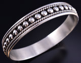 Pre-owned Vintage Mexican Made Silver Bangle Bracelet 5L26A
