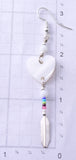 Navajo Handmade Mother of Pearl Heart Earrings by Juanita Manygoats 6B14H