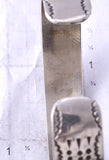 Vintage Silver Navajo Handmade Arrowheads Bracelet by M.E. Begaye 5K17K