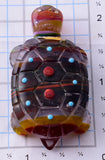 Multi-colored Rainbow Zuni Turtle Fetish by Reynold Lonasee 5L09J