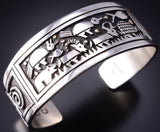 Silver & 14k Gold Love of Animals Santo Domingo Bracelet by Joseph Coriz 6D22Y