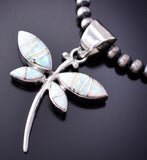 Silver & Opal Navajo Inlay Dragonfly Pendant by TSF 3L08D