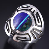 Size 11-1/4 Vintage Silver Multistone Navajo Inlay Ring by Philbert Begay 5K10M