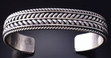 Vintage Silver Navajo Handmade Eye Dazzler Bracelet by Tom Hawk 5L13G