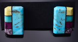 Santo Domingo Pueblo (Kewa) Turquoise Multistone Post Earrings Mary Tafoya 6D22D