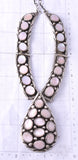 25" Silver & Pink Mussel Shell Navajo Handmade Necklace by Steve Francisco 5K22E