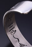 Silver Handmade "Canyon De Chelly' Navajoland Hozho Bracelet - Ravis Henry 5L10A