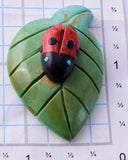 Turquise Zuni Fetish - Lady Bug on Turquoise Leaf by Reynold Lonasee 5L09L