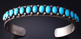 Silver & Sleeping Beauty Turquoise Navajo Bracelet by Betta Lee 5K22H