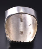 Size 9-1/4 Silver & Wild Horse Stone Navajo Mens Ring by Trevor Jack 5L13P