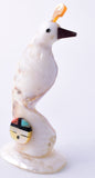 White Shell Zuni Quail Fetish by Darrin Boone 5L09H