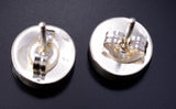 Silver & Turquoise Multistone Zuni Inlay Post Earrings by Ola Eriacho 5G16W