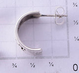 Water Design Silver Hoop Earrings by Peggy Skeets 5L09U