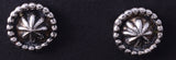 Silver Navajo Concho Post Earrings by Etta Larry 5G18K