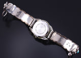 Vintage Silver & Turquoise Row Navajo Watchband w/ Watch by TG 5L17D