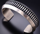 Heavy Silver Navajo Bracelet by Leander Tahe 6K28E