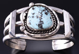 Vintage Silver & Dry Creek Turquoise Navajo Bracelet by Ben Chapo 5L10R