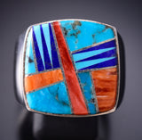 Size 12-1/4 Navajo Multistone Men's ring by Candace Skeet 6K22C