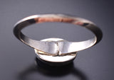 Size 8 Navajo Silver and Golden Hills Turquoise Ring by Robison Martinez 6K22P