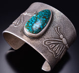 Preowned Silver & Turquoise Navajo Butterfly Bracelet by Darryl D. Begay 6J23C