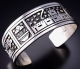 Silver & 14k Gold Santo Domingo Homeland Bracelet by Joseph Coriz 6D22Z