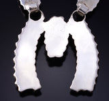 Silver & Onyx Zuni Inlay Necklace & Earring Set by Linda Shelandewa 5G28M