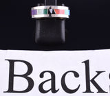 Size 5-1/2 Silver Multistone Navajo All Around Inlay Ring by Rose Ann Long 5L25S