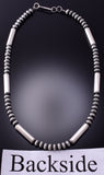 Silver Handmade Navajo Pearls Necklace by Tonisha Haley 4A12E