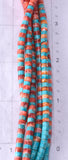 6-Strand Multistone Santo Domingo Pueblo Twirl Necklace by Mary Tafoya 6H06P