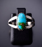 Size 6-1/4 Navajo Silver and Sonoran Gold Turquoise Ring by Martinez 6K22Q