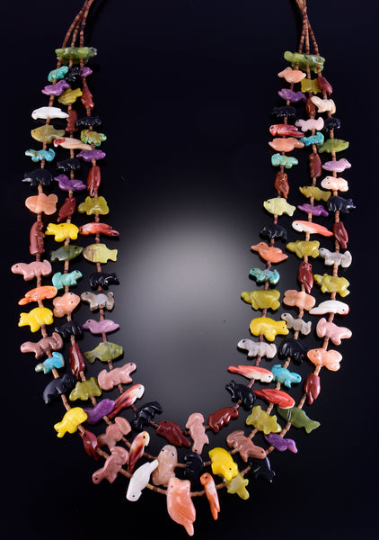 3 strand Multistone Fetish Necklace by Neil Thomas 2L23D