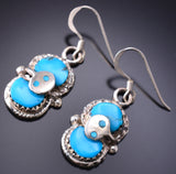 Zuni Turquoise Snake Earrings by Effie C 6K02K