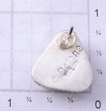 Silver & White Buffalo Turquoise Navajo Triangular Post Earrings C. Belone 6B14D