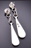 Silver & Turquoise Multistone Zuni Inlay Dangle Earrings by Francine Chapito 3G03J